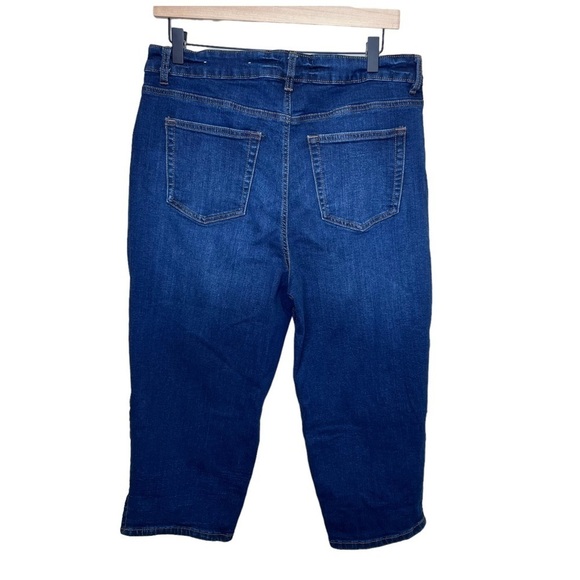 Pennington’s Straight-Leg Denim Capri With Slit At Hem - d/C Jeans Size 16 - Picture 5 of 15